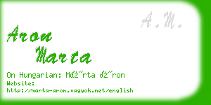 aron marta business card